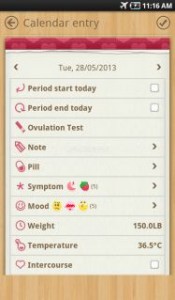 Period Calendar  Tracker