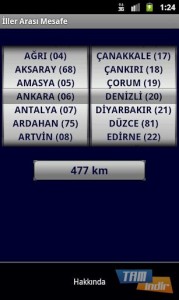 İller Arası Mesafe