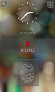 Parmak izi Tuş Kilidi Ekranı
